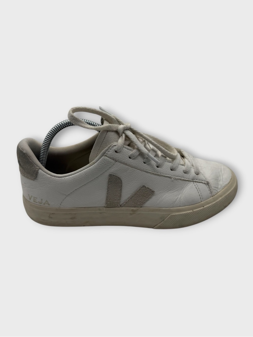 Veja Campo White Leather Sneakers Trainers Women’s Size 10 Fair Condition
